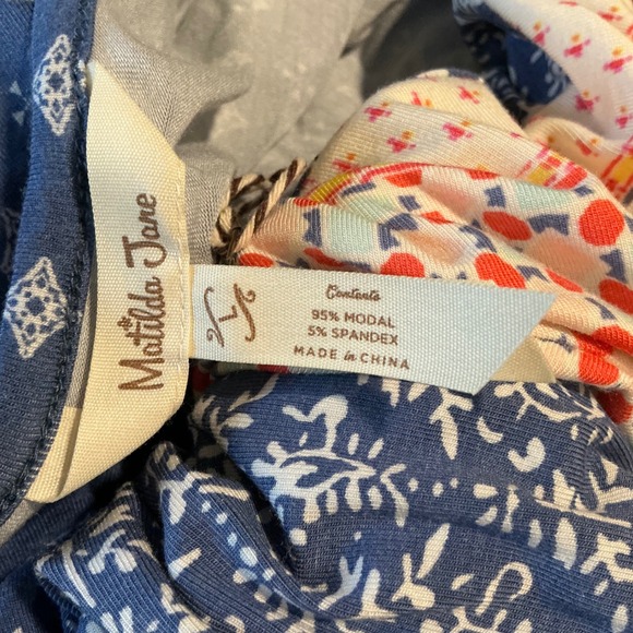 Matilda Jane Clothing Open Road Romper Blue White Floral Print Size 8 NWT - Picture 8 of 10